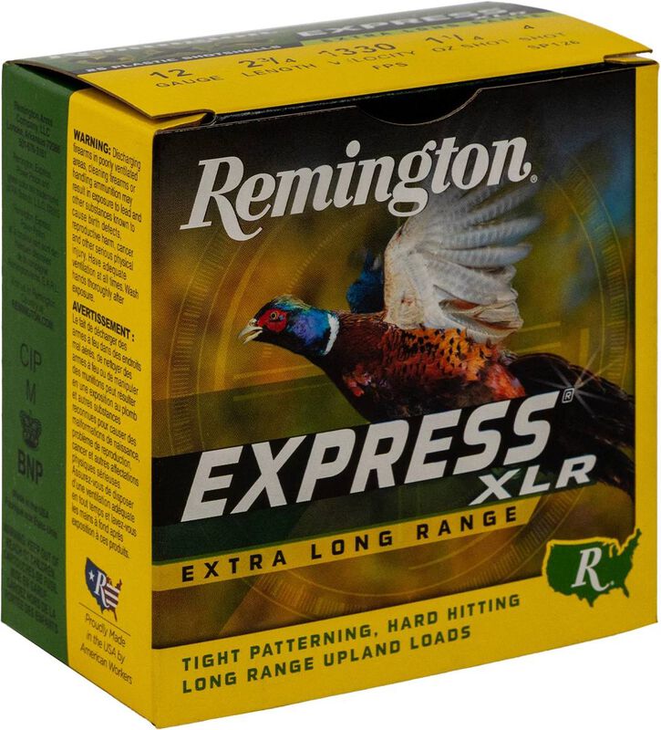 Express Extra Long Range, 12 Gauge, 4 Shot, 2-3/4 in, 1 1/4 oz, 1330 fps